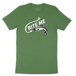 Bite Me Fish Design Toddler Short Sleeve Tee - Athletic Kelly