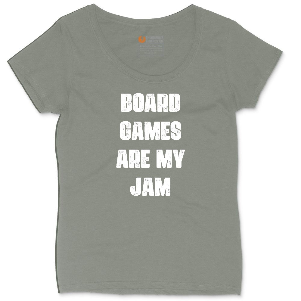 Board Games are My Jam Ladies Curvy Tee - Bamboo Blackout