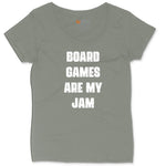 Board Games are My Jam Ladies Curvy Tee - Bamboo Blackout