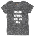Board Games are My Jam Ladies Curvy Tee - Black Leopard