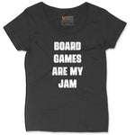 Board Games are My Jam Ladies Curvy Tee - Black