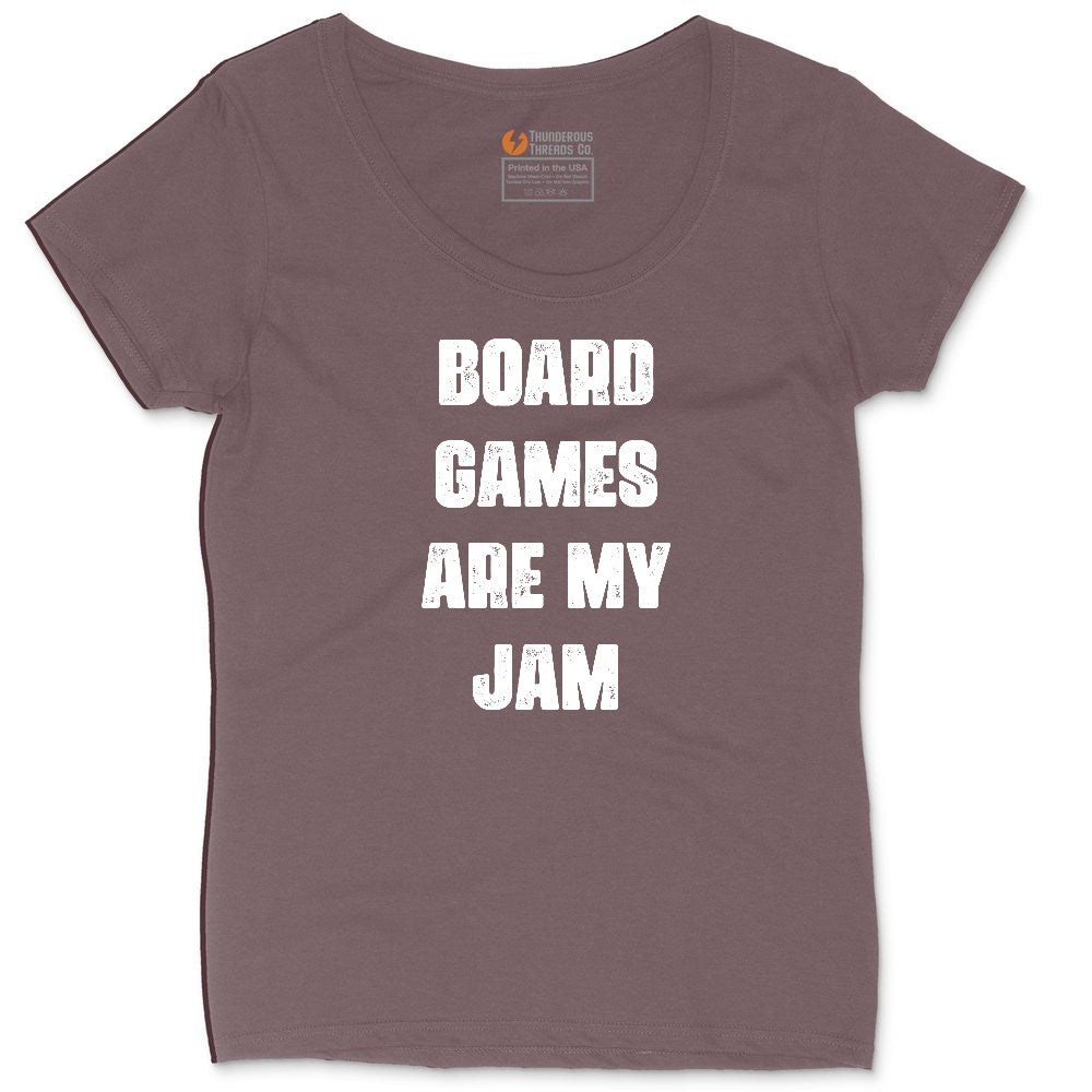 Board Games are My Jam Ladies Curvy Tee - Sangria Blackout