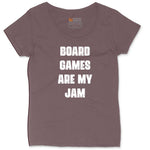 Board Games are My Jam Ladies Curvy Tee - Sangria Blackout