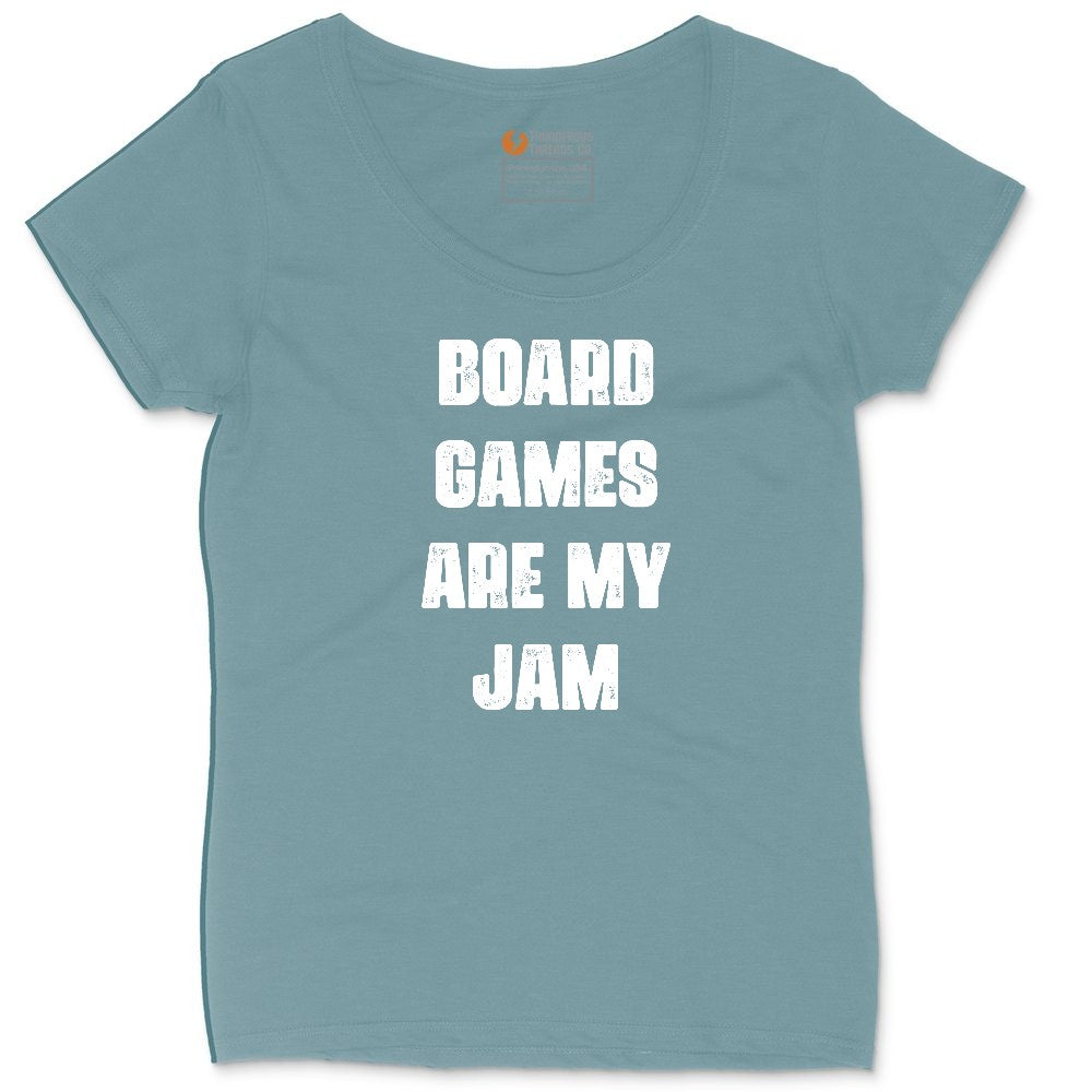 Board Games are My Jam Ladies Curvy Tee - Surf Blackout