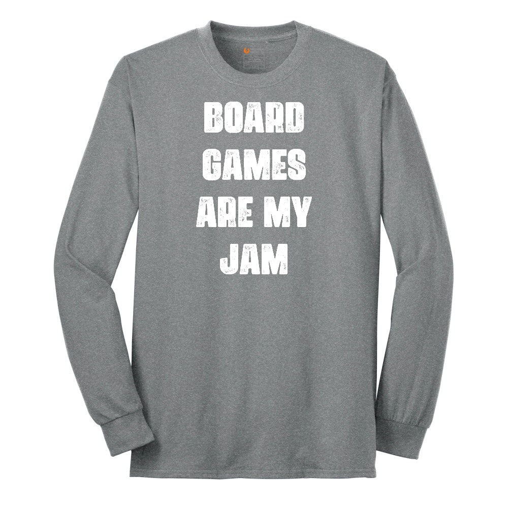 Board Games are My Jam Long Sleeve Tee - Athletic Grey
