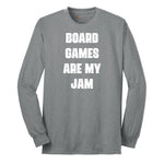 Board Games are My Jam Long Sleeve Tee - Athletic Grey
