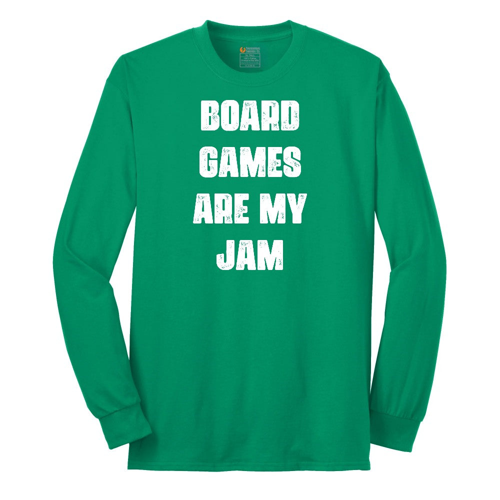 Board Games are My Jam Long Sleeve Tee - Kelly Green