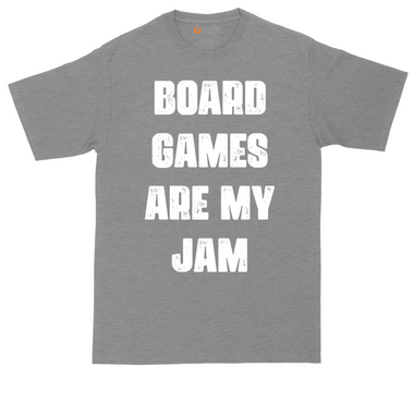 Board Games are My Jam tall t-shirt for men in Heather Navy