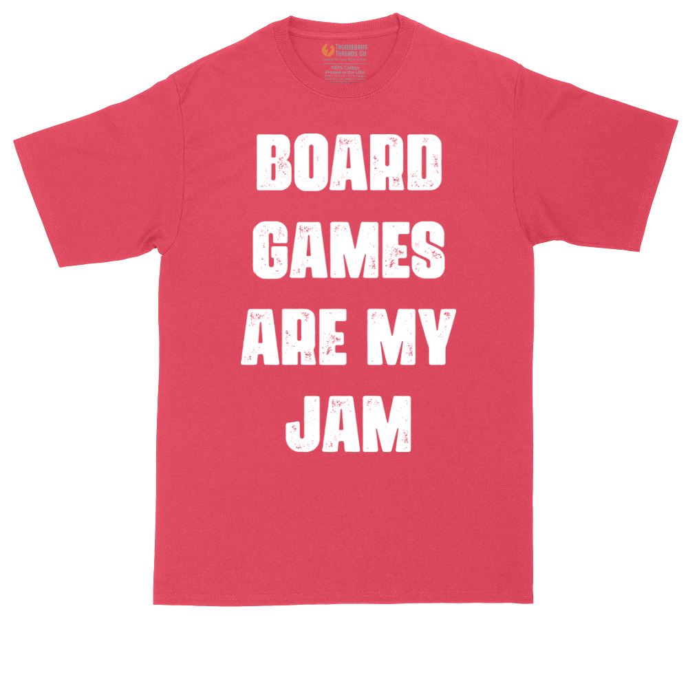 Board Games are My Jam tall t-shirt for men in Heather Red