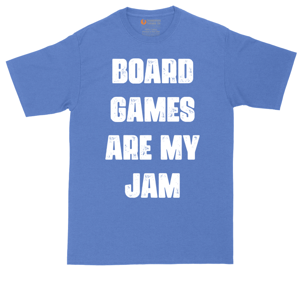 Board Games are My Jam tall t-shirt for men in Heather Royal
