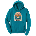 Boat Waves Sun Rays Lake Days Ladies Hoodie - Teal