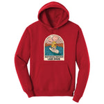 Boat Waves Sun Rays Lake Days Hoodie - Red