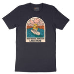 Boat Waves Sun Rays Lake Days Short Sleeve Tee - Deep Navy