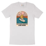 Boat Waves Sun Rays Lake Days Short Sleeve Tee - White