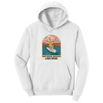 Boat Waves Sun Rays Lake Days Youth Hoodie - White