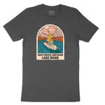 Boat Waves Sun Rays Lake Days Youth Short Sleeve Tee - Dark Heather Grey