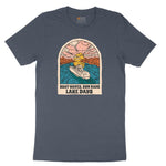 Boat Waves Sun Rays Lake Days Youth Short Sleeve Tee - Heather Navy
