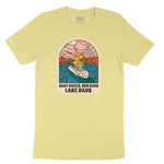 Boat Waves Sun Rays Lake Days Youth Short Sleeve Tee - Yellow