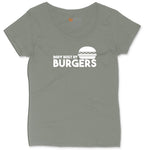 Body Built by Burgers Ladies Curvy Tee - Bamboo Blackout
