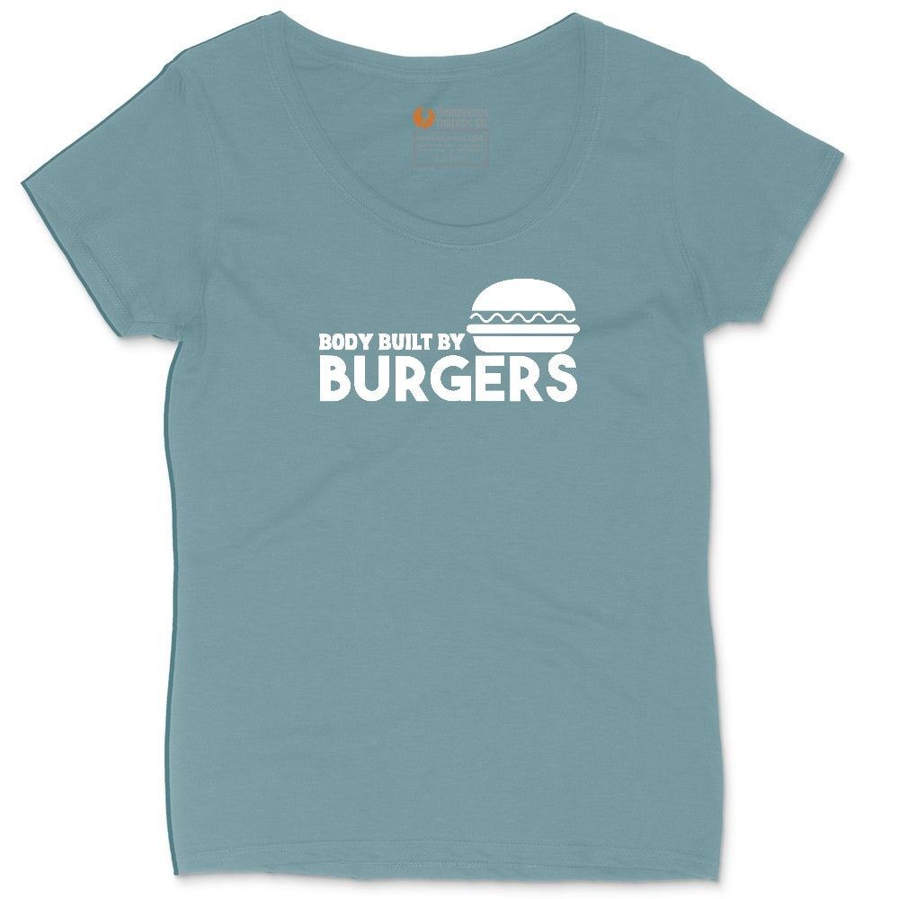 Body Built by Burgers Ladies Curvy Tee - Surf Blackout