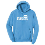 Body Built by Burgers Ladies Hoodie - Aquatic Blue