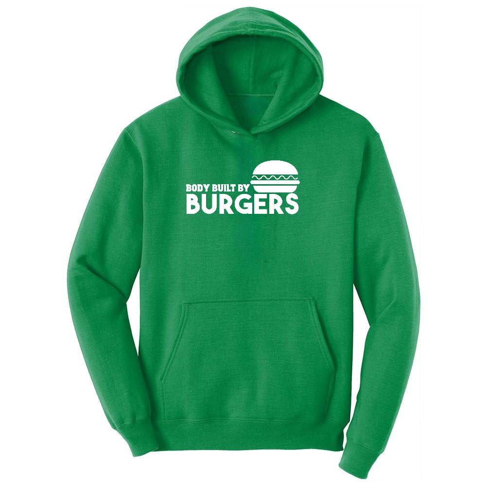 Body Built by Burgers Ladies Hoodie - Kelly Green