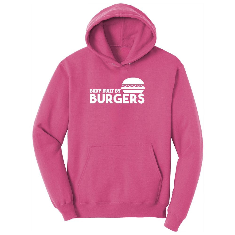 Body Built by Burgers Ladies Hoodie - Sangria