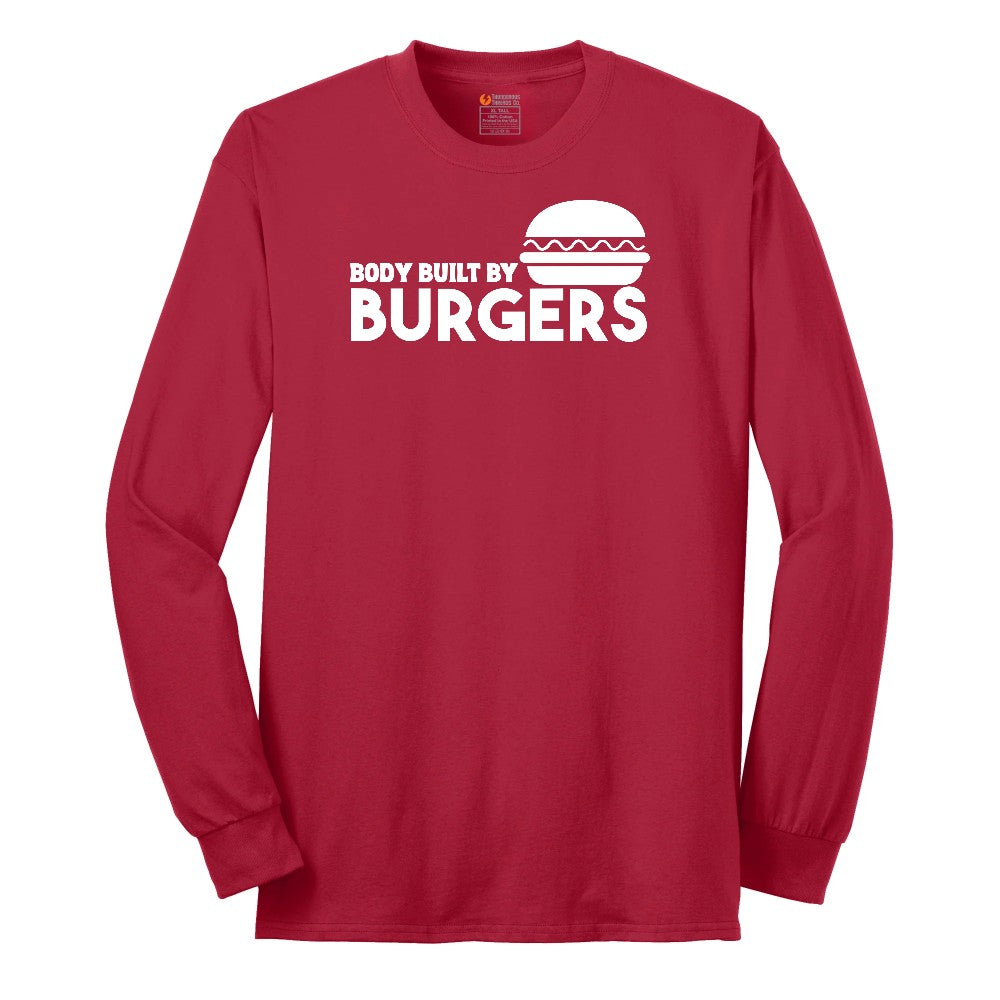 Body Built by Burgers Long Sleeve Tee - Red