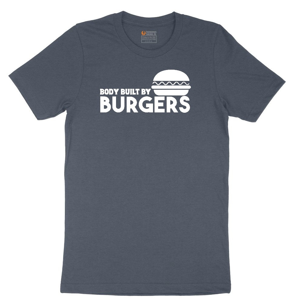 Body Built by Burgers Toddler Short Sleeve Tee - Heather Navy