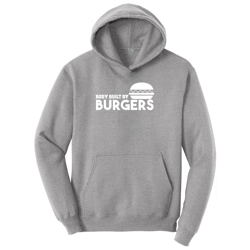 Body Built by Burgers Youth Hoodie - Athletic Heather