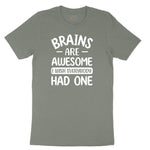 Brains are Awesome Ladies Short Sleeve Tee - Bamboo Blackout
