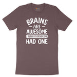 Brains are Awesome Ladies Short Sleeve Tee - Sangria Blackout