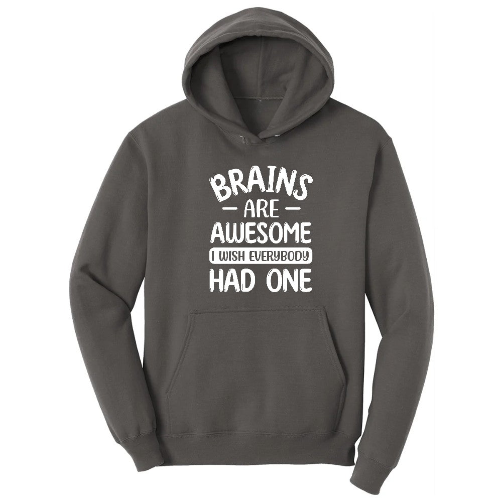 Brains are Awesome Hoodie - Charcoal