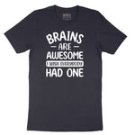 Brains are Awesome Short Sleeve Tee - Deep Navy