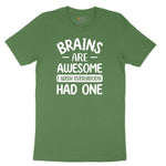 Brains are Awesome Toddler Short Sleeve Tee - Athletic Kelly