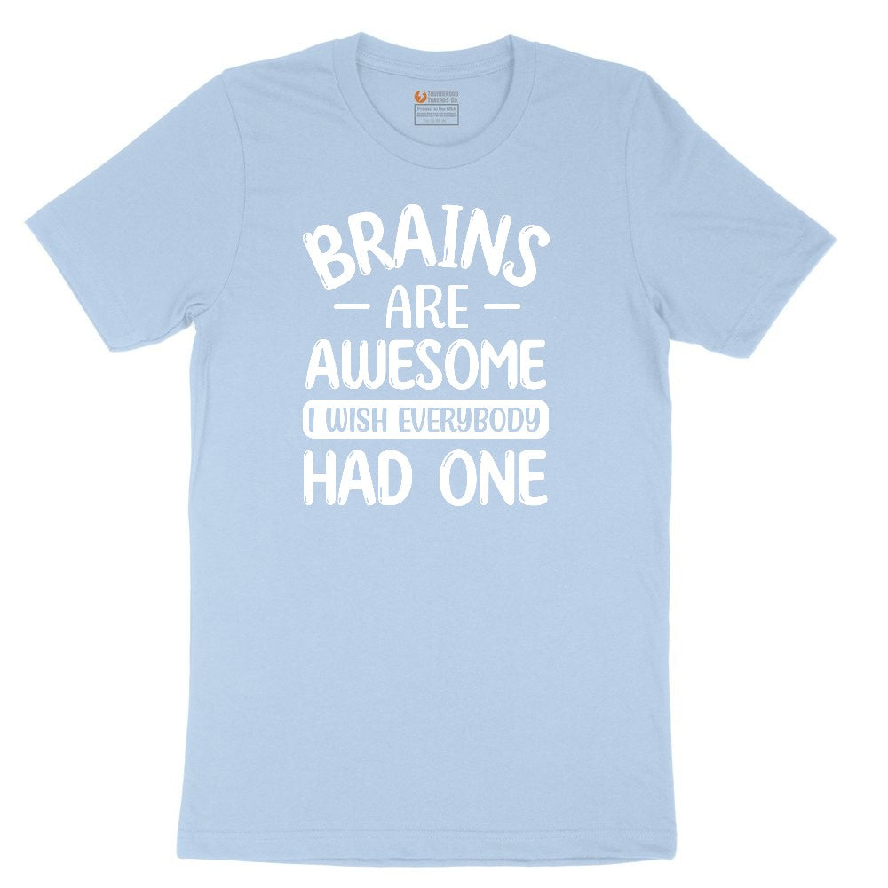 Brains are Awesome Toddler Short Sleeve Tee - Light Blue