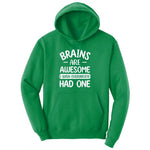 Brains are Awesome Youth Hoodie - Kelly Green