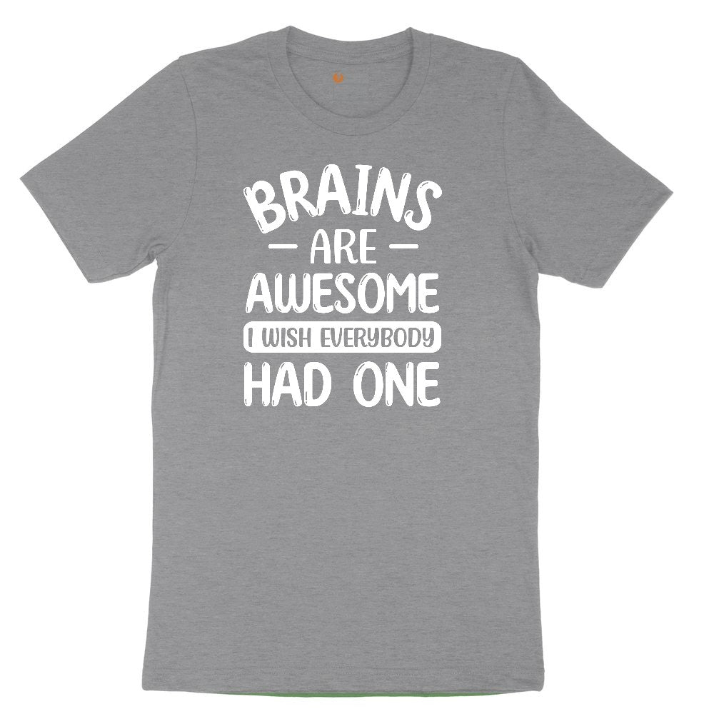 Brains are Awesome Youth Short Sleeve Tee - Athletic Heather