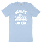 Brains are Awesome Youth Short Sleeve Tee - Light Blue