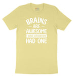 Brains are Awesome Youth Short Sleeve Tee - Yellow