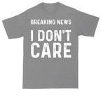 Breaking News I Don't Care tall t-shirt for men in Athletic Heather