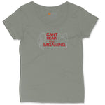 Can't Hear You I'm Gaming - Mens & Ladies T-Shirt Ladies Curvy Tee - Bamboo Blackout