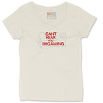Can't Hear You I'm Gaming - Mens & Ladies T-Shirt Ladies Curvy Tee - Natural Heather