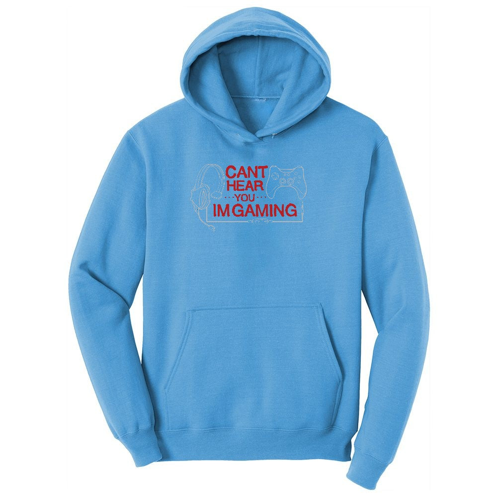 Can't Hear You I'm Gaming - Mens & Ladies T-Shirt Ladies Hoodie - Aquatic Blue