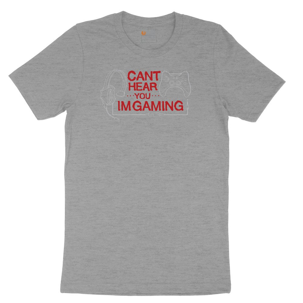Can't Hear You I'm Gaming - Mens & Ladies T-Shirt Ladies Short Sleeve Tee - Granite Heather