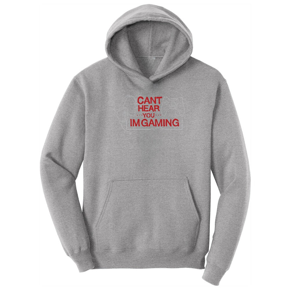 Can't Hear You I'm Gaming - Mens & Ladies T-Shirt Hoodie - Athletic Heather