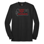 Can't Hear You I'm Gaming - Mens & Ladies T-Shirt Long Sleeve Tee - Jet Black