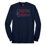 Can't Hear You I'm Gaming - Mens & Ladies T-Shirt Long Sleeve Tee - Navy