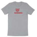 Can't Hear You I'm Gaming - Mens & Ladies T-Shirt Short Sleeve Tee - Athletic Heather Grey