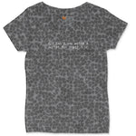 Can't You Write a Script for That Ladies Curvy Tee - Black Leopard